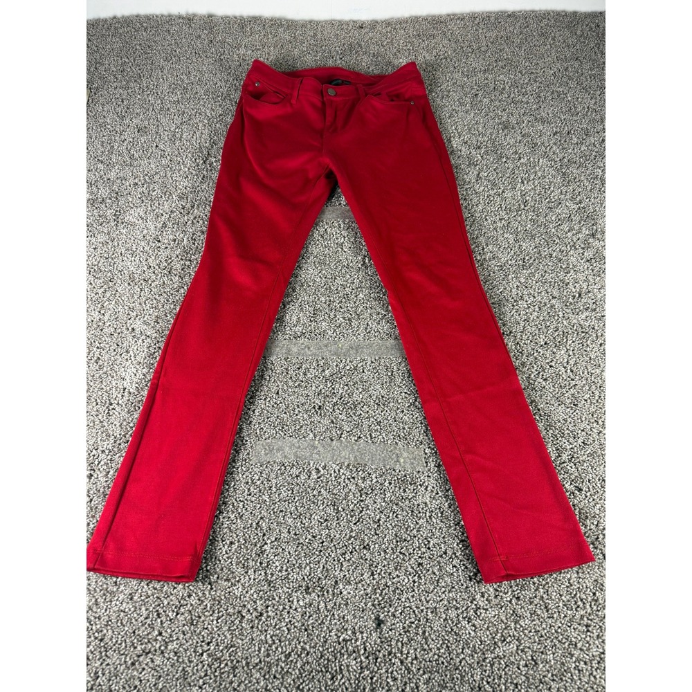 Seventeen Jeggings Women's Red Skinny Leg Stretch Pants Mid Rise Pockets - L